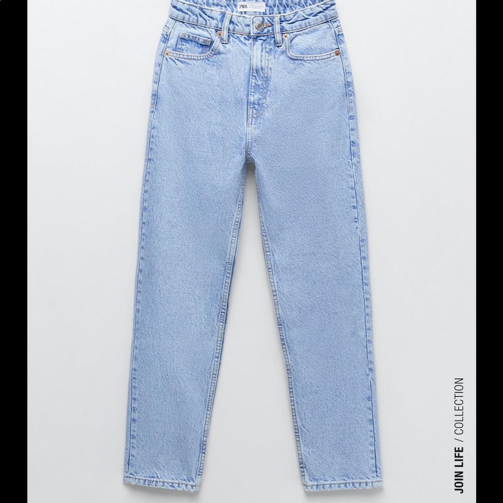 Zara Mom Jeans in Light Blue